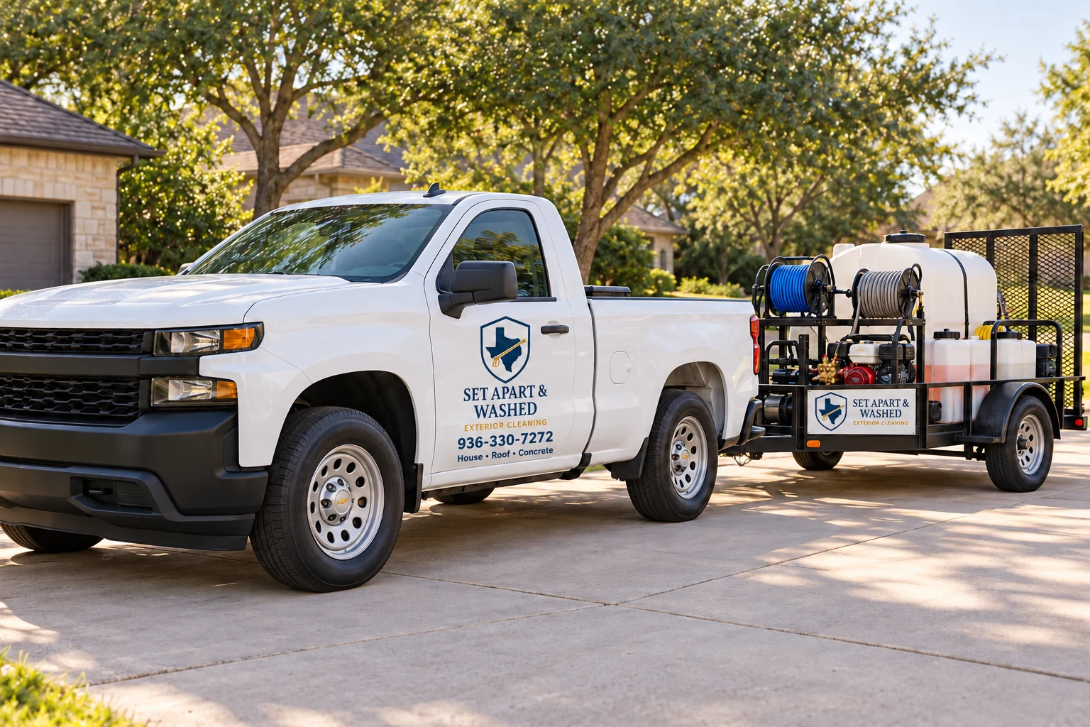 Set Apart and Washed truck branding illustration